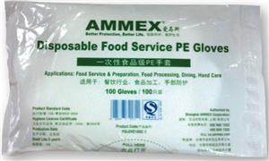 愛(ài)馬斯 一次性PE薄膜手套 PGLOVE100C-2 透明